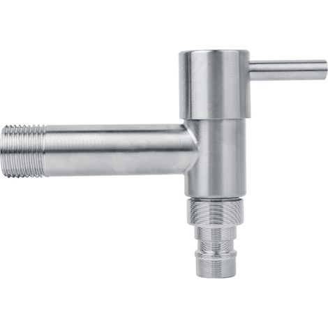 Edelstahl-Kaltwasser-Wandarmatur G1/2" für Waschmaschinen, Schwimmbäder und andere Oberflächen.