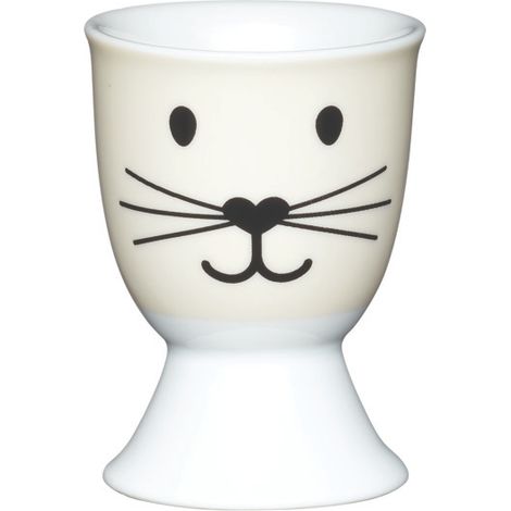 Kitchencraft porcelain "cat face" egg cup