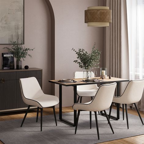 Esstisch Livorno, Schwarz/Goldkraft Eiche, 140 x 70 cm, Vicco