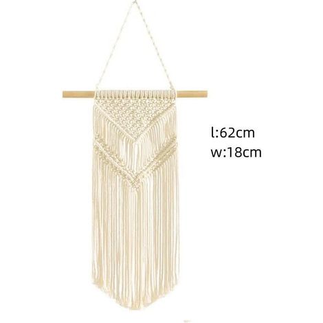 Tenture Murale,Decoration Maison Macrame Mural Tapisserie Murales Tapis Mural Tisses Main Interieur Exterieur Decoration Boheme Mariage Salon Chambre (White-blong) (1/3)