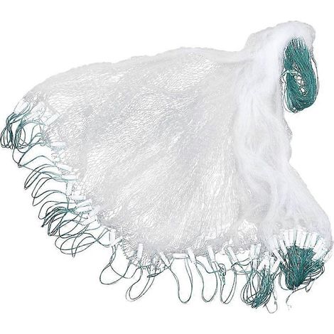 Filet de pêche monocouche en monofilament avec flotteur, pour la pêche en extérieur (1 m x 25 m, 2979)