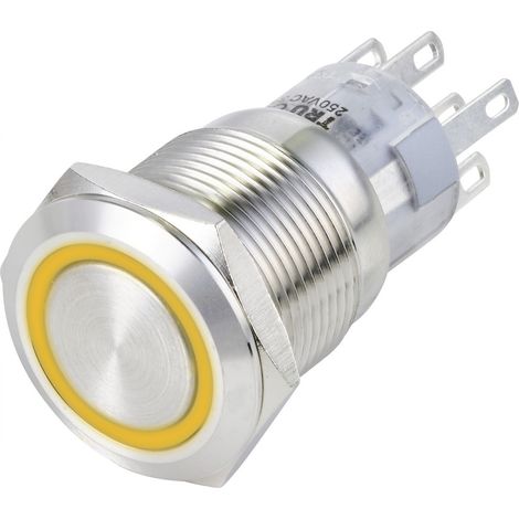 TRU COMPONENTS TC-13471352 Vandalismusgeschützter Druckschalter 250 V/AC 3 A 2 x Ein/(Ein) tastend (1/3)