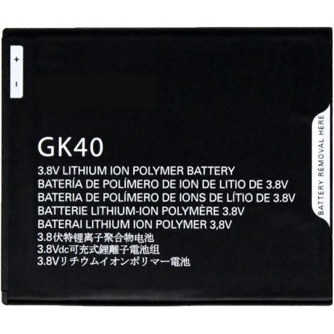 Batterie de remplacement GK40 pour Motorola Moto G4 Play/G5 Lithium-ion Polymère 3,8 V 2800 mAh (1/2)