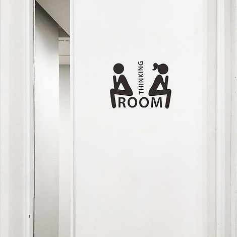 panneaux Salle De Bain Toilettes Autocollants Porte Maison Autocollants Muraux Dcoratifs Autocollants (1/5)