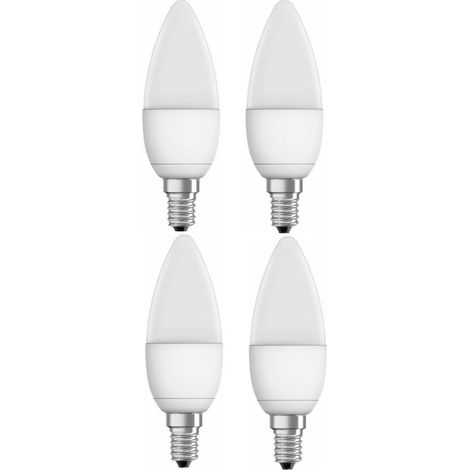 4 LAMPADINE LED OLIVA ATTACCO E 14 CONSUMA 4 W SVILUPPA 30 W LUCE CALDA