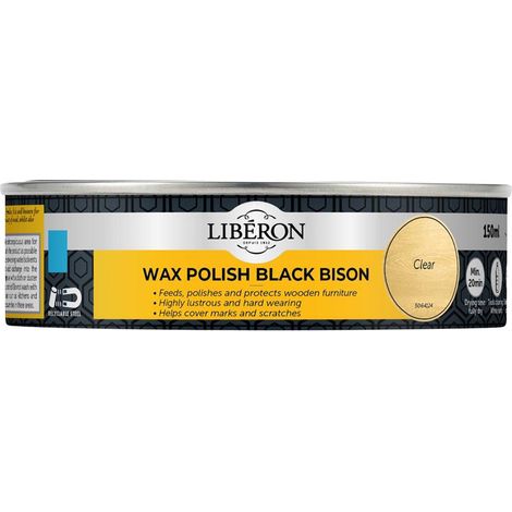 Liberon 126867 Black Bison Wax Paste Clear 150ml LIBBPWCL150N