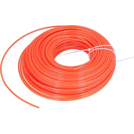 Corde nylon ronde 3mm – brosse métallique – accessoire remplacement coupe-herbe tondeuse