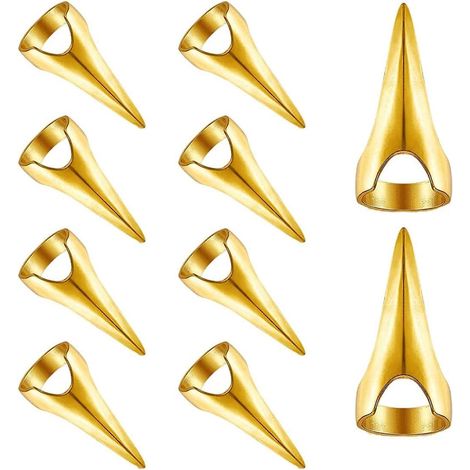 Vintage-Haarscheideringe, 10er-Set, in Gold (1/5)
