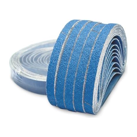 Bandes abrasives corindon de zirconium,13 x 457 mm,ensemble de Bandes(5 x grain 60/80/100/120/240/320),pour (1/5)