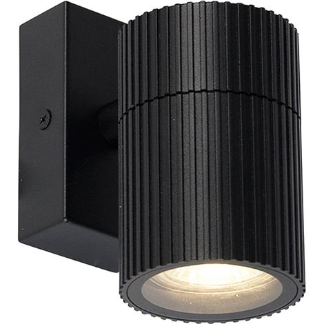QAZQA Lampada da parete industriale per esterno nera IP44 - Vigo