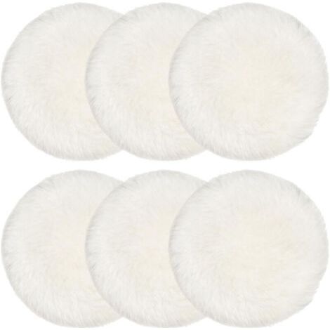 Lot de 6 tampons de polissage de 125 mm en laine, Capuchons de polissage pour ponceuse excentrique avec , sols en liège (1/4)