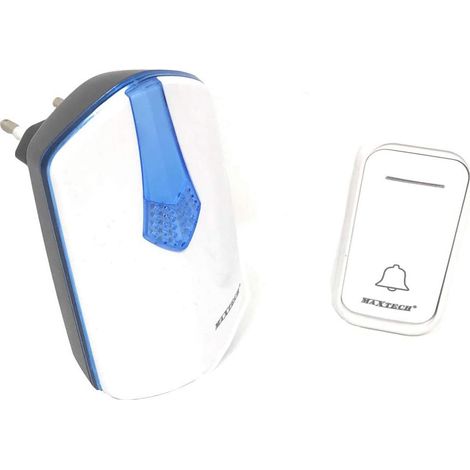 Campanello wireless senza fili con spina incorporata 38 melodie wifi doorbell volume regolabile indicatore led (1/5)