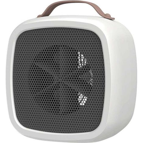 Petit radiateur de Bureau - Petits Chauffe-Soleil Portables - Brancher Chauffage à Anti-brûlure(Blanc)