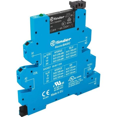 Finder 39.01.8.230.0060 Interfaz relé 230 V AC 6 A