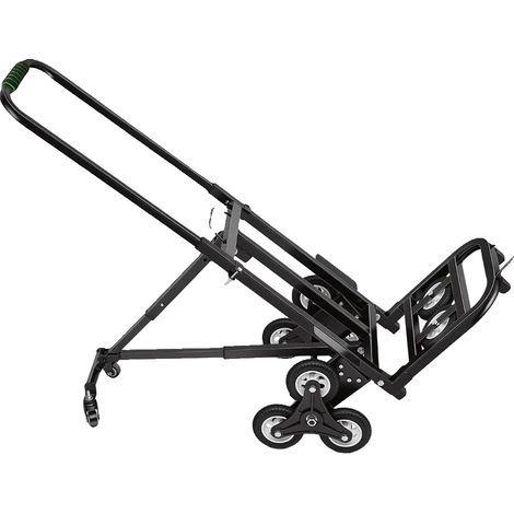 Chariot à main, design pour monter les escaliers, capacité de charge de 150 kg, noir (1/2)