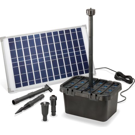 Solar Teichfilter Professional 25W 1250l/h Gartenteich Teichpumpe esotec 100903