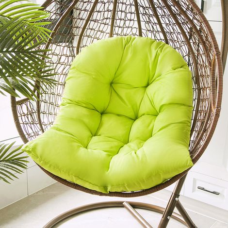 Coussin pour hamac et fauteuil suspendu – Housse amovible et lavable, rembourrage moelleux, couleur vert pomme, usage intérieur/extérieur