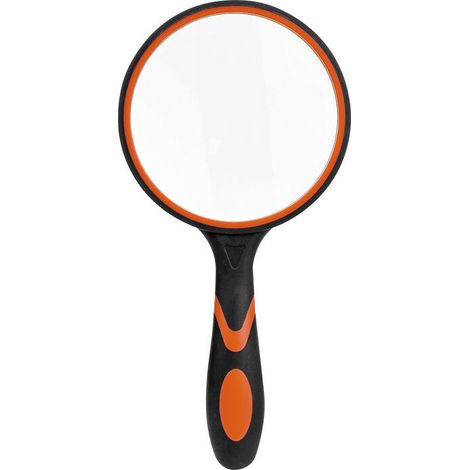 Aiperq Grande loupe de lecture en verre pour livres scientifiques, journaux, lecture, insectes, passe-temps, observation de qualité supérieure,Noir et orange (1/4)