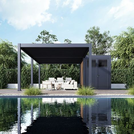 Pool house de 30m² - Corner - Anthracite