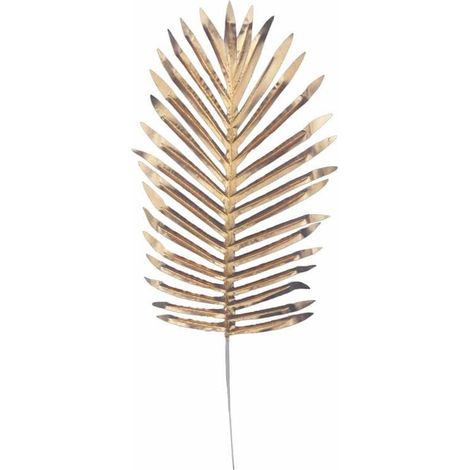 Feuille de cycas dorée pour compositions florales 35 x 20 cm (1/3)