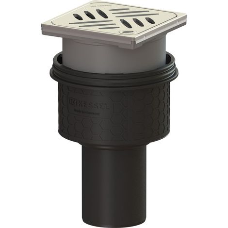 -Boden-/Deckenablauf Ecoguss DN 70, senkrecht, Designrost (1/2)