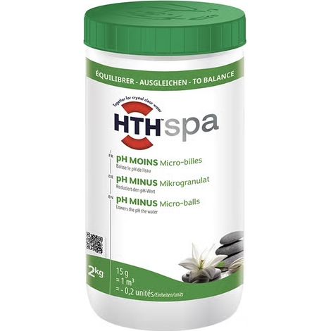 hth Spa pH-Minus Mikrogranulat 2 Kg pH-Wert Senkung für Whirlpools und Spas