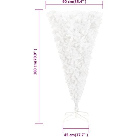 Sapin de Noël Artificiel Blanc Inversé 180 cm : Une Décoration originale pour Noël (1/5)