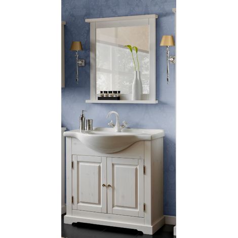 Ensemble meuble vasque + miroir - Bois - 85 cm - Sophie - Livraison gratuite