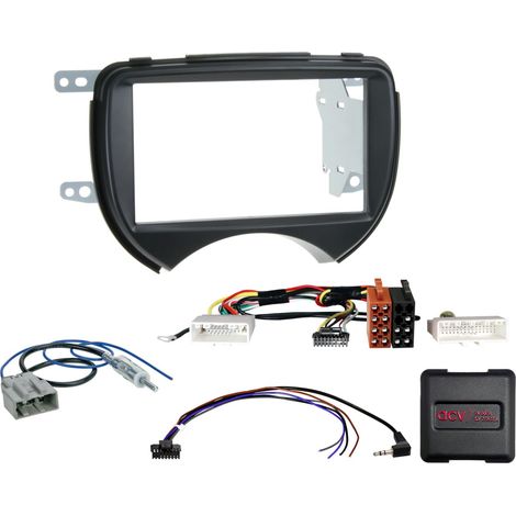 Kit 2Din pour Nissan Micra K13 2011-2013 avec commande au volant et antenne