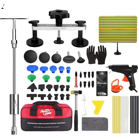 Herramienta profesional para eliminar abolladuras de coche, diseño ligero, kit de reparación completo. (1/2)