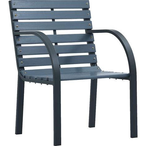 Maison Exclusive - Gartenstühle 2 Stk. Grau Tannenholz Pulverbesc