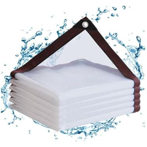 Bâche transparente avec œillets, imperméable, bâche transparente 2x3m pour plantes extérieures, serres, mobilier de jardin, cabanes pour animaux, toits