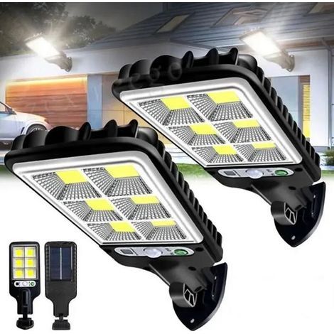 Solar-Flutlicht – LED – Bewegungsmelder – Schwarz – 2 Stück – Außenbereich (1/5)