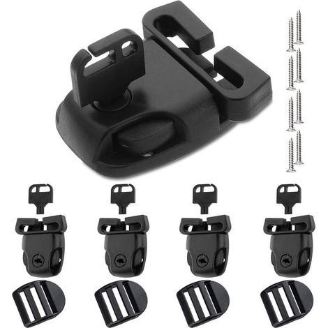 Schutzclips für Whirlpools, 4 Stück Ersatzclips für Whirlpoolabdeckung mit Schlüsseln und Schiebeverschluss, Hardware-Zubehör, Ersatzverschlüsse für Whirlpools (1/5)