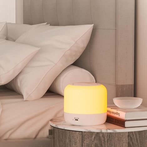 MINKUROW Lampada Da Comodino Touch, Lampada Da Scrivania A Led, Lampada A Led Ricaricabile Con Funzione Di Memoria Per Soggiorno, Camera Da Letto, Campeggio (1/5)