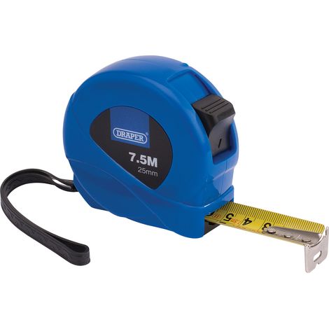 Draper 75882 Easyfind Tape Measure – 7.5 Meters x 25 Millimeters, Durable Steel Tape with Easy Readability (1/5)