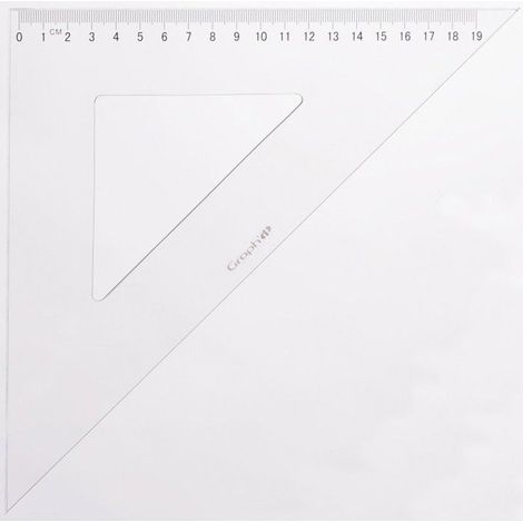 Graph'It - Equerre graduée 45° 2 bords anti-taches 30 cm