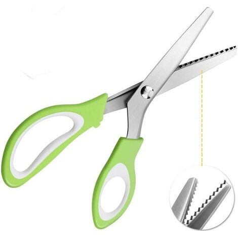 Zackenschere, Nähschere für Stoff, Profiqualität, 24 cm – Grün (1/5)