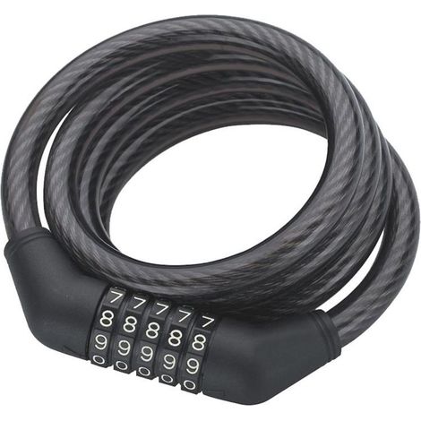 Fahrradschloss ZOLI 87620, 10 mm x 120 cm, 5-stelliger Zahlencode, Spirale