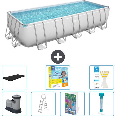 Bestway Power Steel Rechteckig - 640x274x132 cm - 8-teilig S532