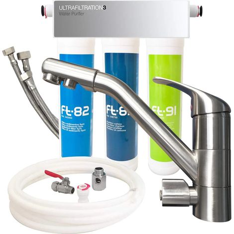 Filtre Sous évier Trio Uf Avec Mitigeur 3 Voies Dauphin Inox Brossé (1/5)