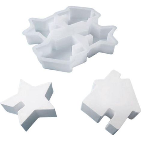 Moules Star House Castings, moules de cuisson, moule en résine en forme de maison, moule en silicone (1/4)