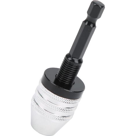 Mandrin adaptateur HSS 1/4in queue hexagonale, convertisseur 3 mors pour forets 0,3-6,5mm, haute vitesse, outillage perçage (1/5)
