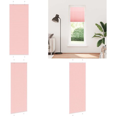 vidaXL Plissee Rosa 80x200 cm Stoffbreite 79,4 cm Polyester (1/5)
