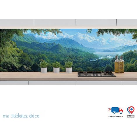 Crédence : Forêt tropicale panoramique - Alu composite - 120 - 60 (1/3)