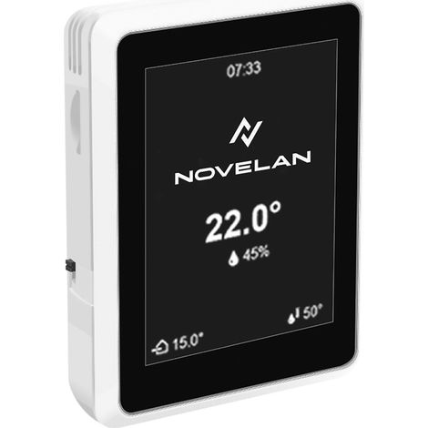 Novelan Raumbedieneinheit RBE plus, mit Touch-Display und RS485-Schnittstelle
