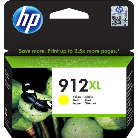 HP 912XL High Yield Yellow Original Ink Cartridge cartouche d'encre 1 pièce(s) Rendement élevé (XL) (1/4)
