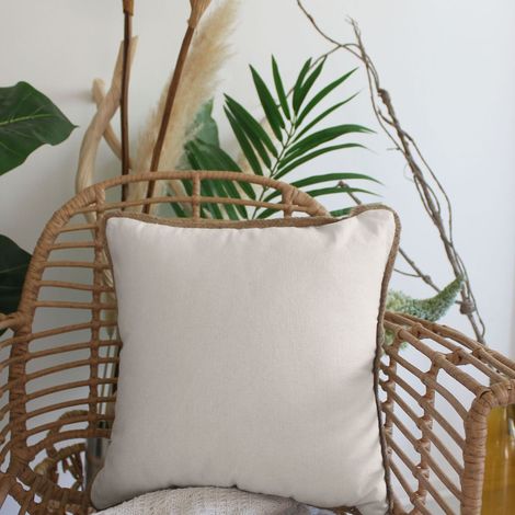 Coussin Déco "Natura" 40x40cm Écru (1/2)