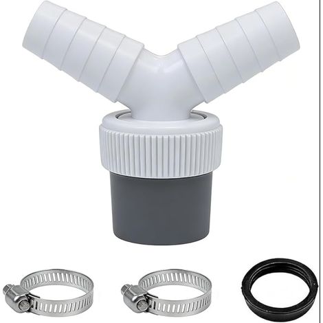 Adaptateur Y Double Raccord Évacuation Lave-Vaisselle Machine à Laver Connecteur Tuyau 40 mm 18-24 mm Raccord Universel Evacuation Machine a Laver Cuisine Buanderie (1/5)