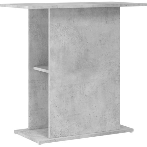 Support pour aquarium gris béton 75x36x72,5cm bois d'ingénierie